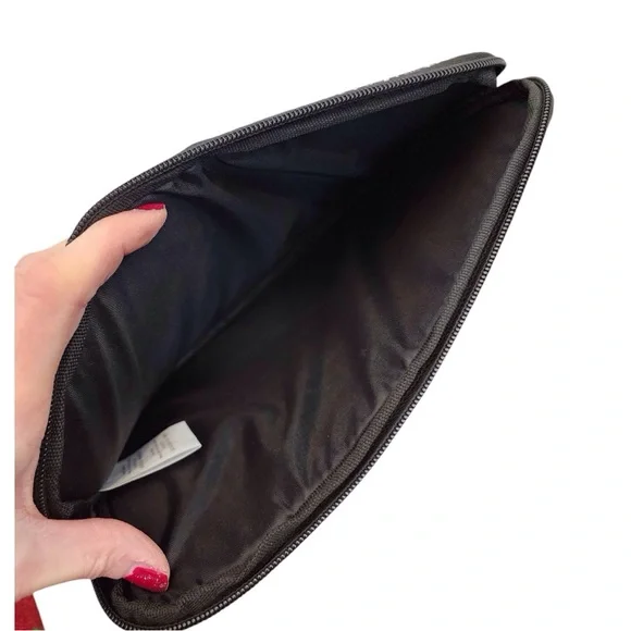 PAMPERED CHEF Tablet Case - Padded Black Pink Polka Dot Paisley Zip Pouch ipad - Picture 4 of 8